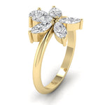 Pear & Marquise Floral Diamond Ring