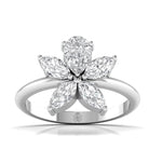 Pear & Marquise Floral Diamond Ring