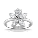 Pear & Marquise Floral Diamond Ring