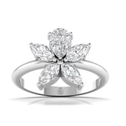 Pear & Marquise Floral Diamond Ring