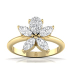 Pear & Marquise Floral Diamond Ring