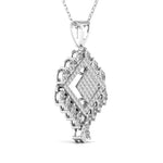 Pear, Marquise & Round Cut Diamonds Pendant For Her