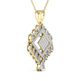 Pear, Marquise & Round Cut Diamonds Pendant For Her
