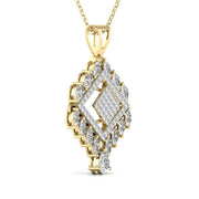 Pear, Marquise & Round Cut Diamonds Pendant For Her