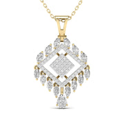 Pear, Marquise & Round Cut Diamonds Pendant For Her