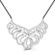 Pear & Round Cut Diamond Encrusted Floral Pendant