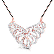 Pear & Round Cut Diamond Encrusted Floral Pendant