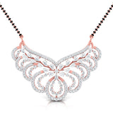 Pear & Round Cut Diamond Encrusted Floral Pendant