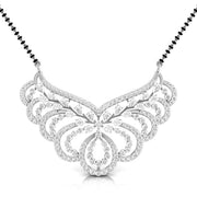 Pear & Round Cut Diamond Encrusted Floral Pendant