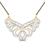 Pear & Round Cut Diamond Encrusted Floral Pendant