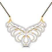 Pear & Round Cut Diamond Encrusted Floral Pendant