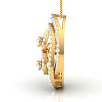 Pear & Round Cut Diamonds Embrace Pendant