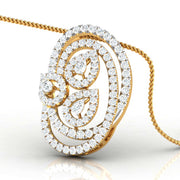 Pear & Round Cut Diamonds Embrace Pendant