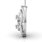 Pear & Round Cut Diamonds Embrace Pendant