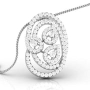Pear & Round Cut Diamonds Embrace Pendant
