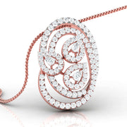 Pear & Round Cut Diamonds Embrace Pendant