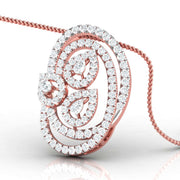Pear & Round Cut Diamonds Embrace Pendant