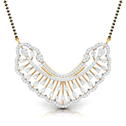 Pear & Round Diamond Sunburst Mangalsutra