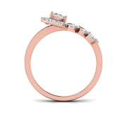 Pear & Round Shape Diamonds Cocktail Ring