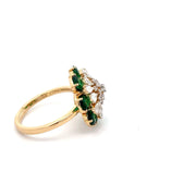 Pear & Round Shape Diamonds Studded Ring