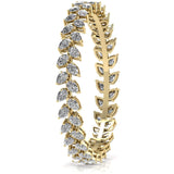 Pair of 26 Pointer Leaf Diamond Tennis Bracelets