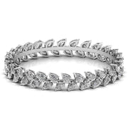 Pair of 26 Pointer Leaf Diamond Tennis Bracelets