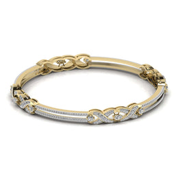 Intricate Diamond Pattern Bangle