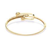 Pear Shaped Diamond Gold Bangle