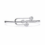Pear Shaped Diamond Gold Bangle
