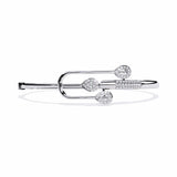 Pear Shaped Diamond Gold Bangle