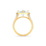 5 Carat Pear-Shaped Diamond Halo Ring