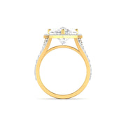 5 Carat Pear-Shaped Diamond Halo Ring