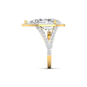 5 Carat Pear-Shaped Diamond Halo Ring