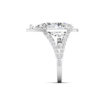 5 Carat Pear-Shaped Diamond Halo Ring
