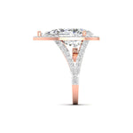 5 Carat Pear-Shaped Diamond Halo Ring