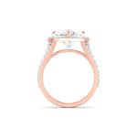 5 Carat Pear-Shaped Diamond Halo Ring