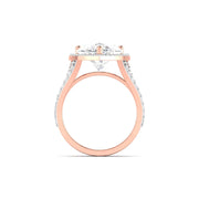 5 Carat Pear-Shaped Diamond Halo Ring