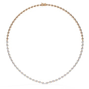 Pear-Shaped Diamond Tennis Necklace