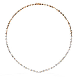 Pear-Shaped Diamond Tennis Necklace