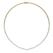 Pear-Shaped Diamond Tennis Necklace