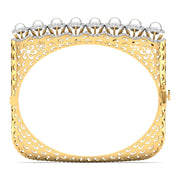 Pearl Halo Diamond Bangle