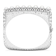 Pearl Halo Diamond Bangle
