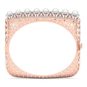 Pearl Halo Diamond Bangle
