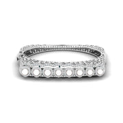 Pearl Halo Diamond Bangle