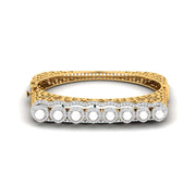 Pearl Halo Diamond Bangle
