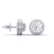 Posh Halo Diamond Earrings
