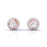 Posh Halo Diamond Earrings
