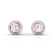 Posh Halo Diamond Earrings