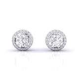 Posh Halo Diamond Earrings