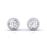 Posh Halo Diamond Earrings